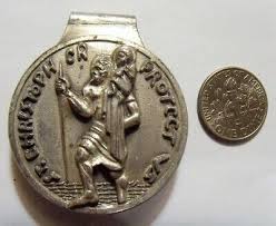 44 mm Creed antique catholic Saint Christopher religious ...