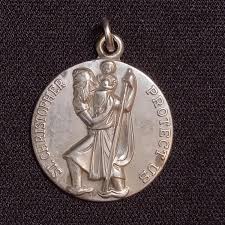 Vintage Elco Sterling Silver Saint Christopher Pendant - Etsy