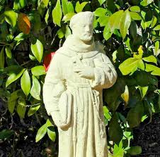 VINTAGE SAINT FRANCIS STATUE Solid Cement Concrete Catholic ...