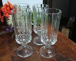 Vintage Clear Bicentennial Tall Footed Goblet Glass 1976 ...