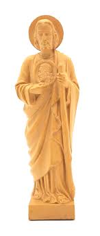 VINTAGE HARD PLASTIC CATHOLIC RELIGIOUS SAINT JUDE STATUE W STAFF AND JESUS | eBay