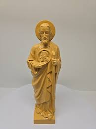 St. Jude Plastic Figurine Statue Figure Holding Picture of Jesus Vintage 13" Tall D42 - Etsy India