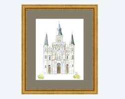 St Louis Cathedral // French Quarter New Orleans Watercolor ...
