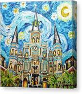 St. Louis Cathedral at night, New Orleans, Vangoghish style ...