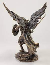 9.5" Saint Raphael ARCHANGEL W Spear Statue Sculpture ...