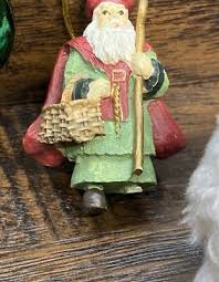 Vintage Early 90s Christmas Ornaments Lot - Wood Metal Resin - Bells Santa Claus | eBay