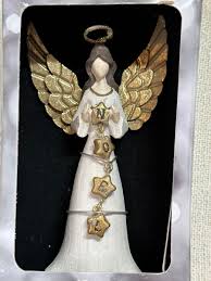 St Nicholas Square Noel Angel Ornament Peace & Love Christmas Figurine | eBay