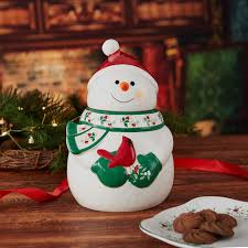 Winterberry® Snowman with Cardinal Cookie Jar