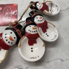 St. Nicholas Square Yuletide Snowman 4-pc. Ceramic Measuring ...