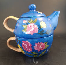 Barnes & Noble Cafe Tea for One Nested 12-Ounce Teapot, Cup and Lid MINT | eBay