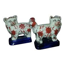 19th Century Victorian Staffordshire Matching Ceramic Cats ...