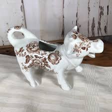 Vintage Ironstone Cow Creamer, Brown Transferware English Ironstone Cow Cramer - Etsy
