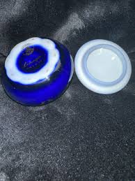 Limoges Trinket Box France Floral Porcelain Cobalt Blue 22k ...