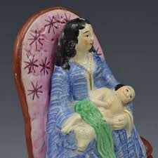 Unusual Staffordshire Figure Eugenie Empress Of France