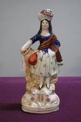 Antique Staffordshire Figure Of a Shepherdess # | XXXX Antique Complex