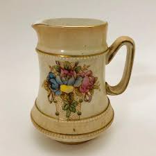 1900s Crown Devon Ceramic Creamer and Sugar Bowl | Chairish