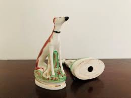 Antique Victorian English Staffordshire Whippet Hare Dog ...