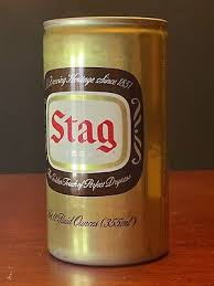 Carlings Stag Flat Top Beer Can pull tab 12oz. Top Opened Empty for sale online | eBay