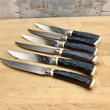 1960s Set of 6 Steak Knives Vintage Sheffield England Faux ...