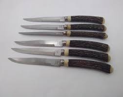 Real Keen - Steak Knife Set of Six - Stainless Steel - Faux ...