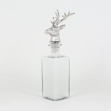 Silver Stag Head Decanter | Fourth Interiors