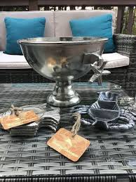 TOMMY BAHAMA Metal Starfish FOOTED BOWL, COATERS,DISH NEW ...