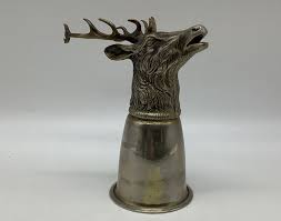 Vintage GUCCI Silver Plated STAG Deer HEAD STIRRUP CUP | eBay