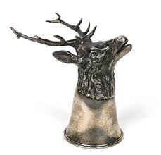 Sold at Auction: TIFFANY STERLING STAG STIRRUP CUP.