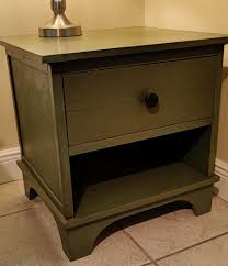 Nightstand / Side Table (Green Wood) w/ Drawer for Sale in ...