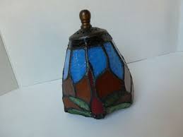 Vintage Tiffany Style Dragonfly Stained Glass Lamp 4.5x6 Shade READ DESCRIPTION* | eBay