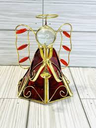 Angel Playing Horn Christmas Tealight Brass Candle Holder ...