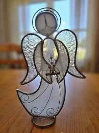 Stained Glass Christmas Angel 9" VTG | eBay