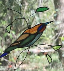AUSTRALIAN RAINBOW BEE EATER BIRD WATCHER COLLECTOR Stained Glass ART SUNCATCHER | eBay Australia