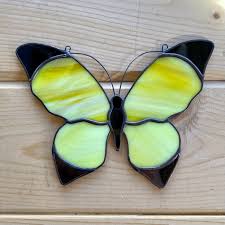 Butterfly-handcrafted Stained Glass Butterfly Suncatcher in ...