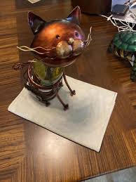 RARE Unique Cat Shaped Wine Holder Metal Sculpture Crafts | eBay Australia