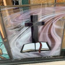 Open Bible With Cross - THREE-DIMENSIONAL GLASS - Choice of ...