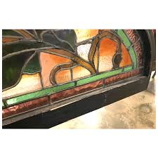 Aesthetic Period Arched Foliate Stained Glass Window or ...