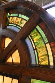 Large Roman True Arched Windows with Divided Stain Glass For Sale at 1stDibs | arched windows for sale, arched stained glass windows for sale, a square stained glass window is divided