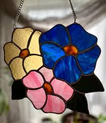 Flower Cluster Stained Glass Suncatcher — The Magic Corner