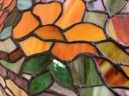 Sold at Auction: Floor lamp, 57”h, with stained glass ...