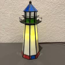 Lighthouse Stained Glass Lamp | eBay
