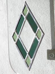 Stained Glass Diamond Shaped Art Glass Sun Catcher 7-3/4" x 4" FREE SHIP | eBay