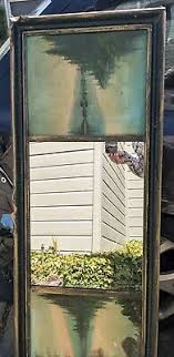 AnTiquE ART NOUVEAU MIRROR & PAINTINGS in PIECRUST BATWING GOLD GESSO FRAME | eBay