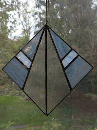 Art Deco Stained Glass Square - Etsy