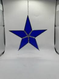 New Handmade Stained Glass Star Suncatcher Ornament | eBay