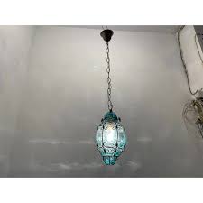 Blue Murano Glass Pendants, 1970s, Set of 2 | Chairish