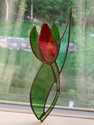 STAINED GLASS SUNCATCHER TULIP | eBay