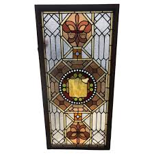 Early 20th Century Stained Glass Window in a Wood Frame For Sale at 1stDibs | stained glass in wood frame, how to frame stained glass with wooden frame, stained glass framing