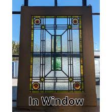 Sold at Auction: Rectangular Stained Glass Window