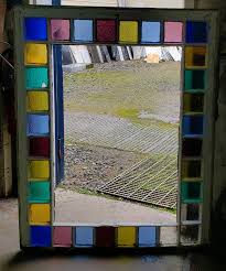 Multi Paned Textured Stained Glass Window 36" x 45 1/2" GA9761 – Governor's Architectural Salvage